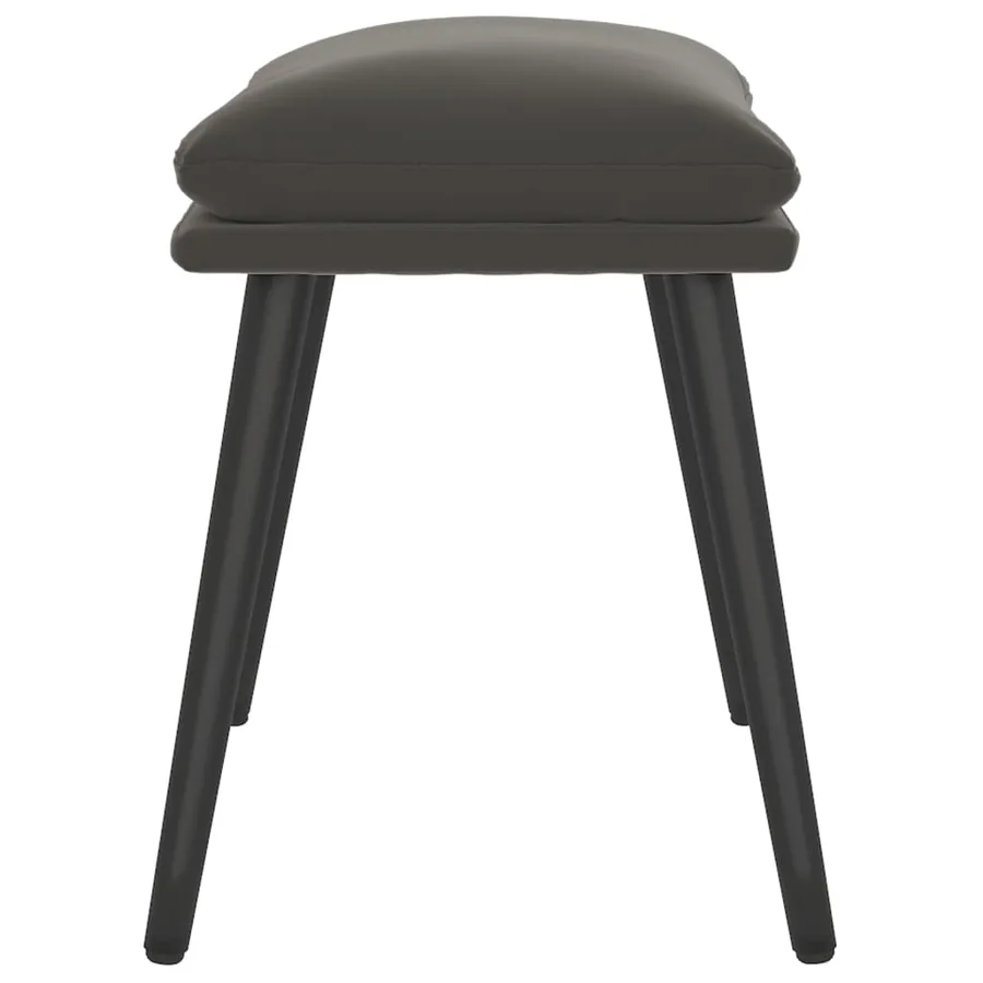 Repose-pied Gris foncé 45x29,5x35 cm Velours - 4