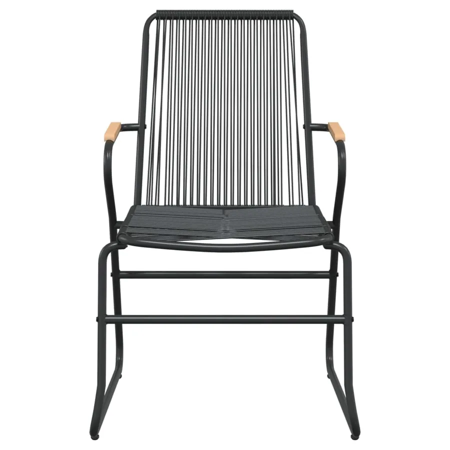 Ensemble à manger de jardin 9 pcs noir rotin PVC - 6