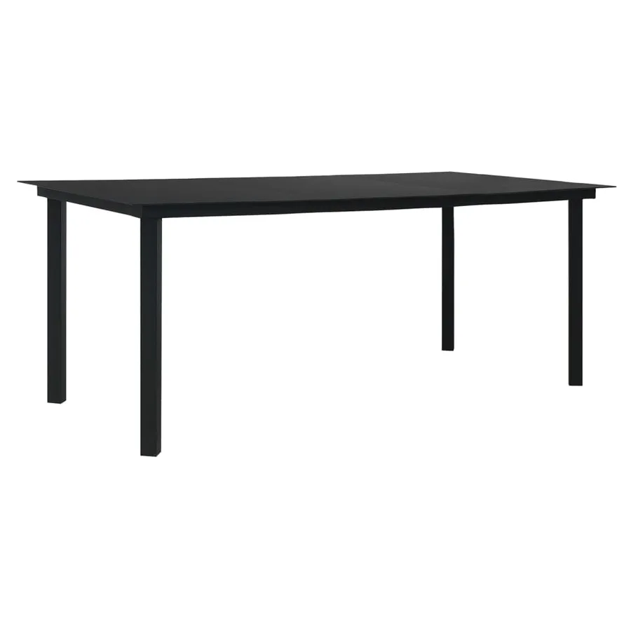 Ensemble à manger de jardin 9 pcs noir rotin PVC - 7