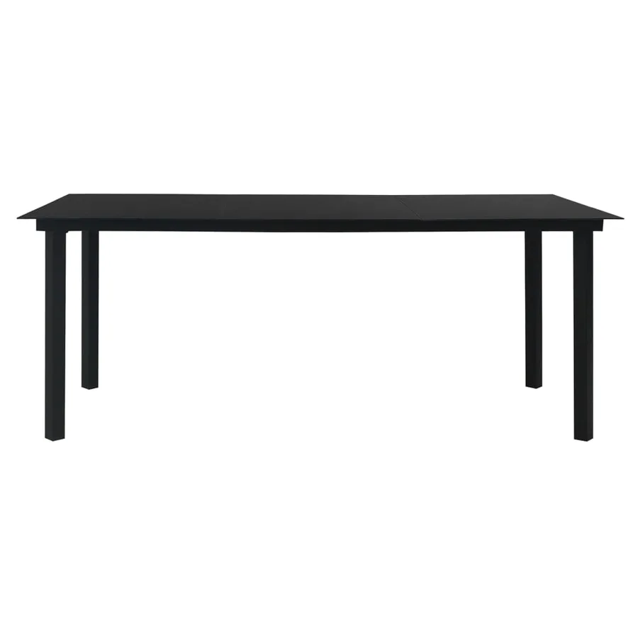 Ensemble à manger de jardin 9 pcs noir rotin PVC - 8