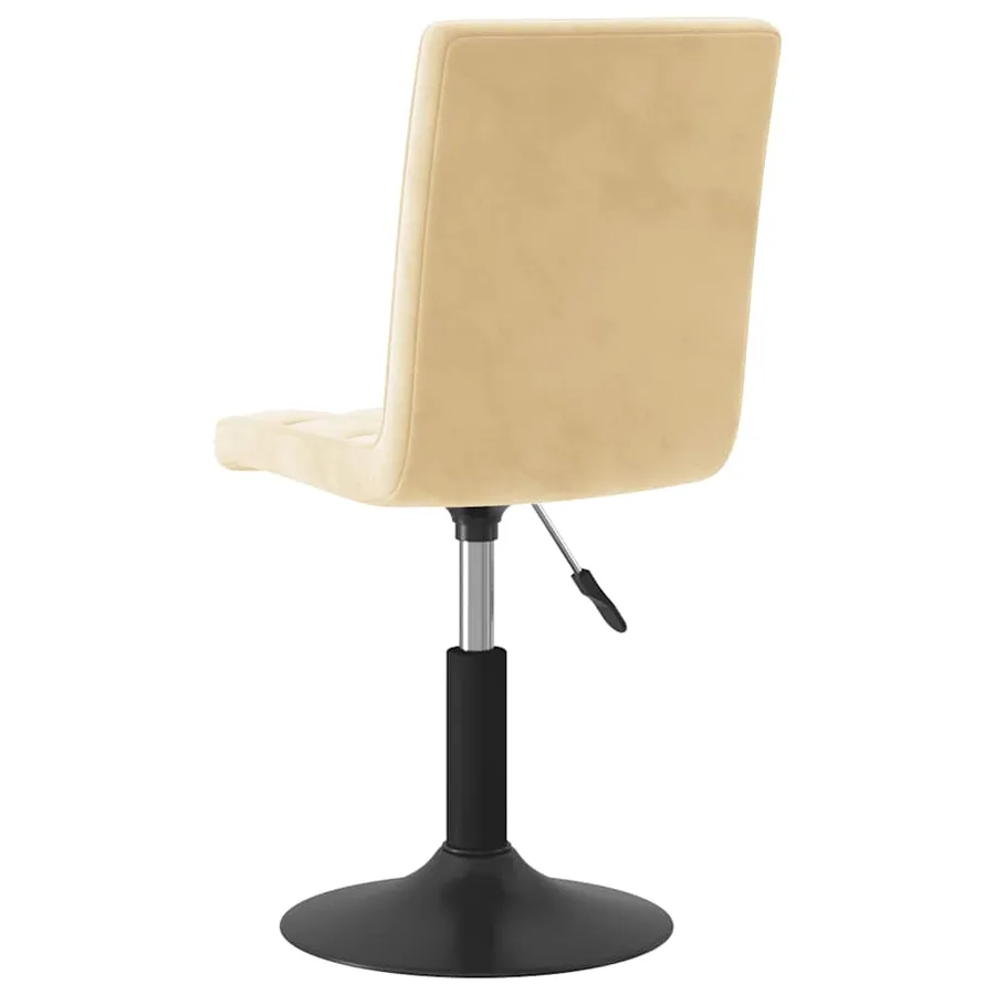 Chaises pivotantes à manger lot de 4 crème velours - 6