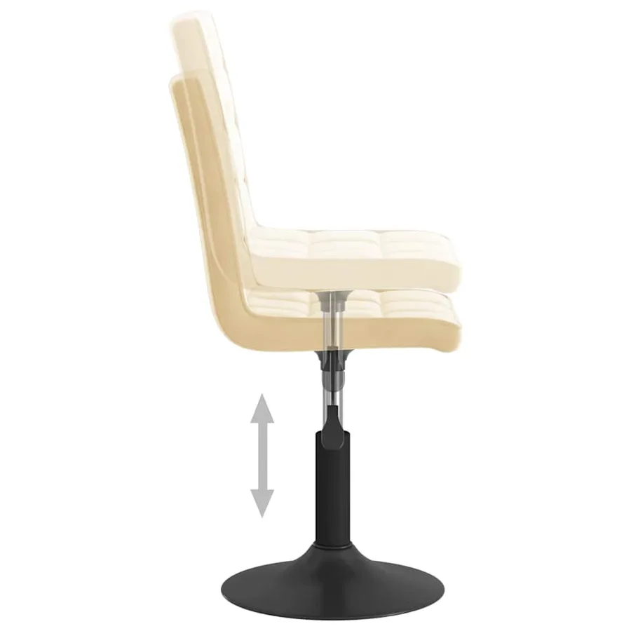 Chaises pivotantes à manger lot de 4 crème velours - 7