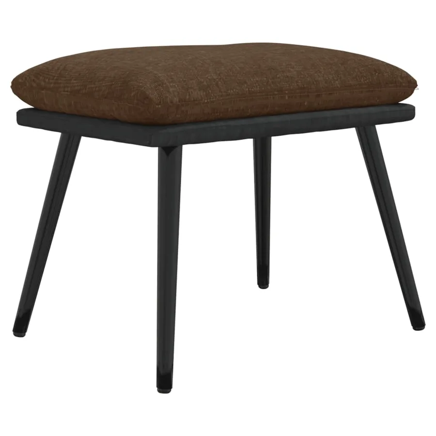 Repose-pied Marron 45x29,5x35 cm Tissu et similicuir - 2