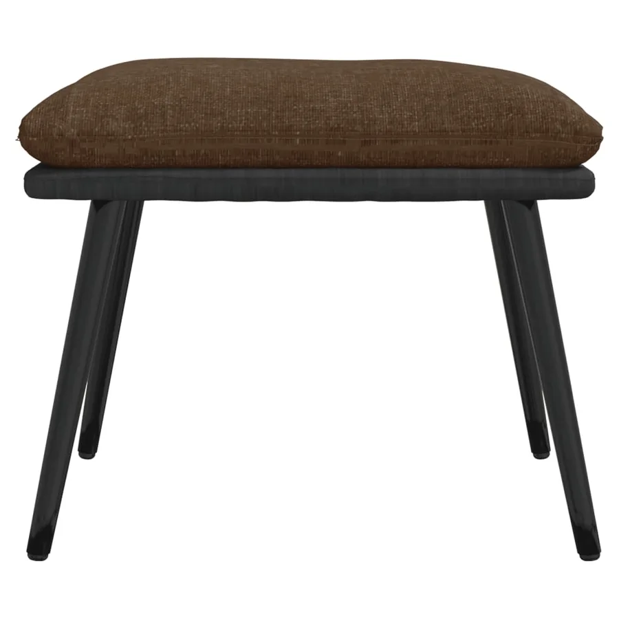 Repose-pied Marron 45x29,5x35 cm Tissu et similicuir - 3