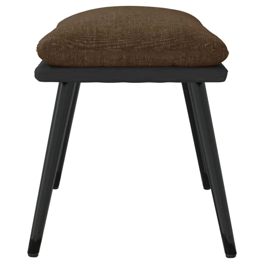 Repose-pied Marron 45x29,5x35 cm Tissu et similicuir - 4
