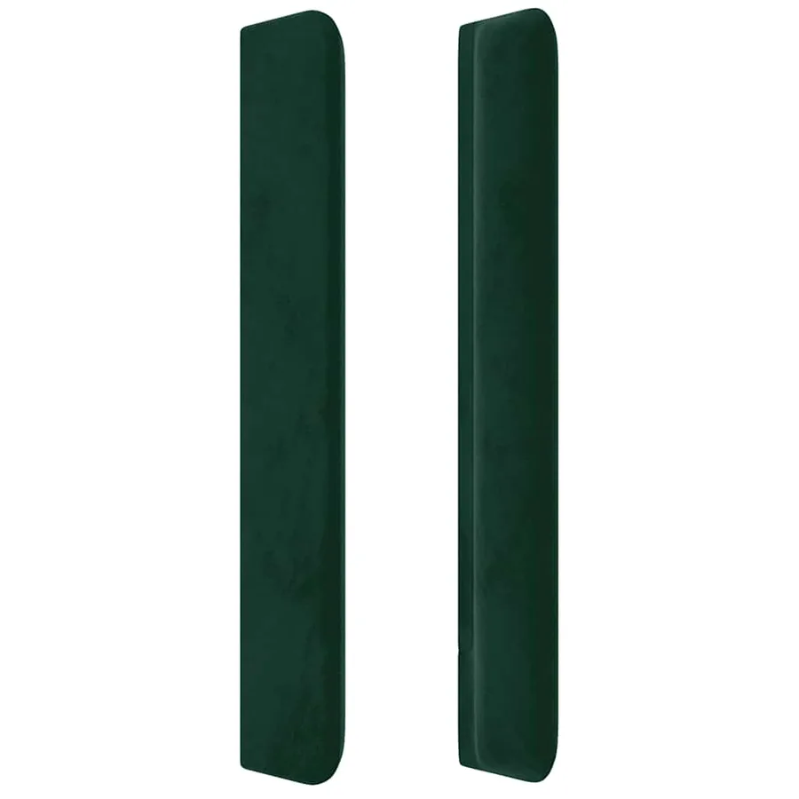 Tête de lit avec oreilles Vert foncé 183x16x118/128 cm Velours - 4