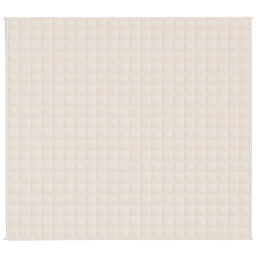 Couverture lestée Crème clair 200x225 cm 9 kg Tissu - 3