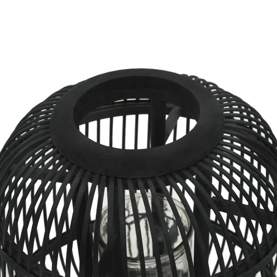 Bougeoir dur pieds Bambou Noir - 3