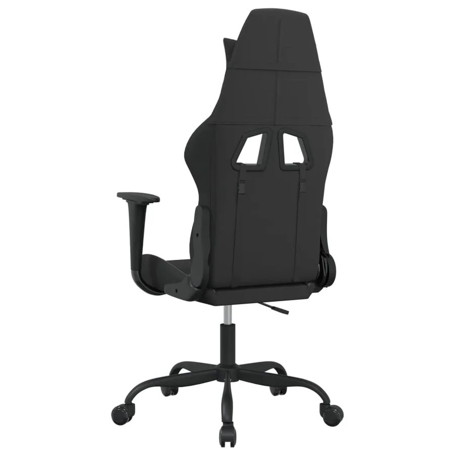 Chaise de jeu Noir et gris clair Tissu - 5