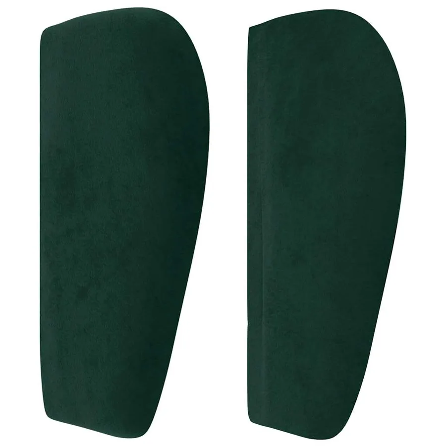 Tête de lit avec oreilles Vert foncé 163x23x78/88 cm Velours - 4