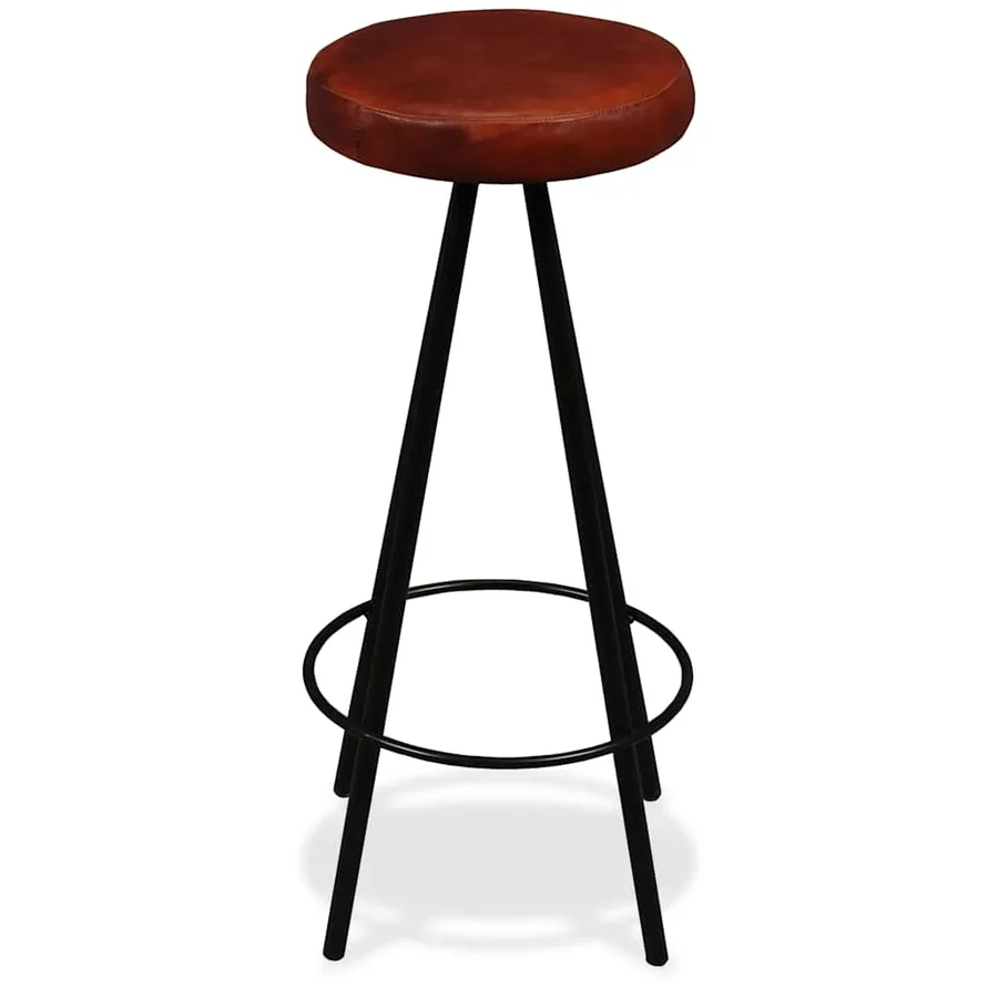 Ensemble de bar 5 pcs Bois d'acacia massif et cuir véritable - 12