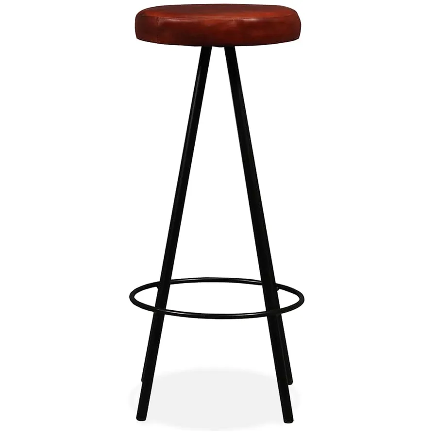 Ensemble de bar 5 pcs Bois d'acacia massif et cuir véritable - 13