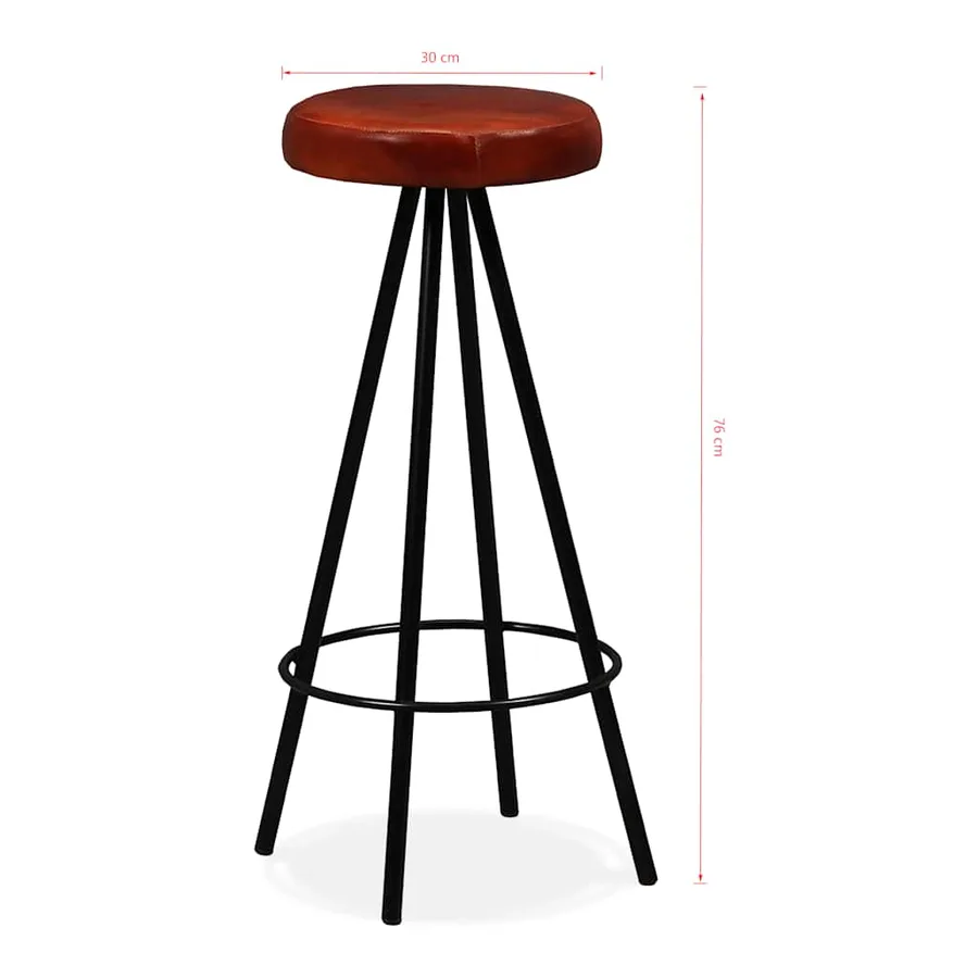 Ensemble de bar 5 pcs Bois d'acacia massif et cuir véritable - 15