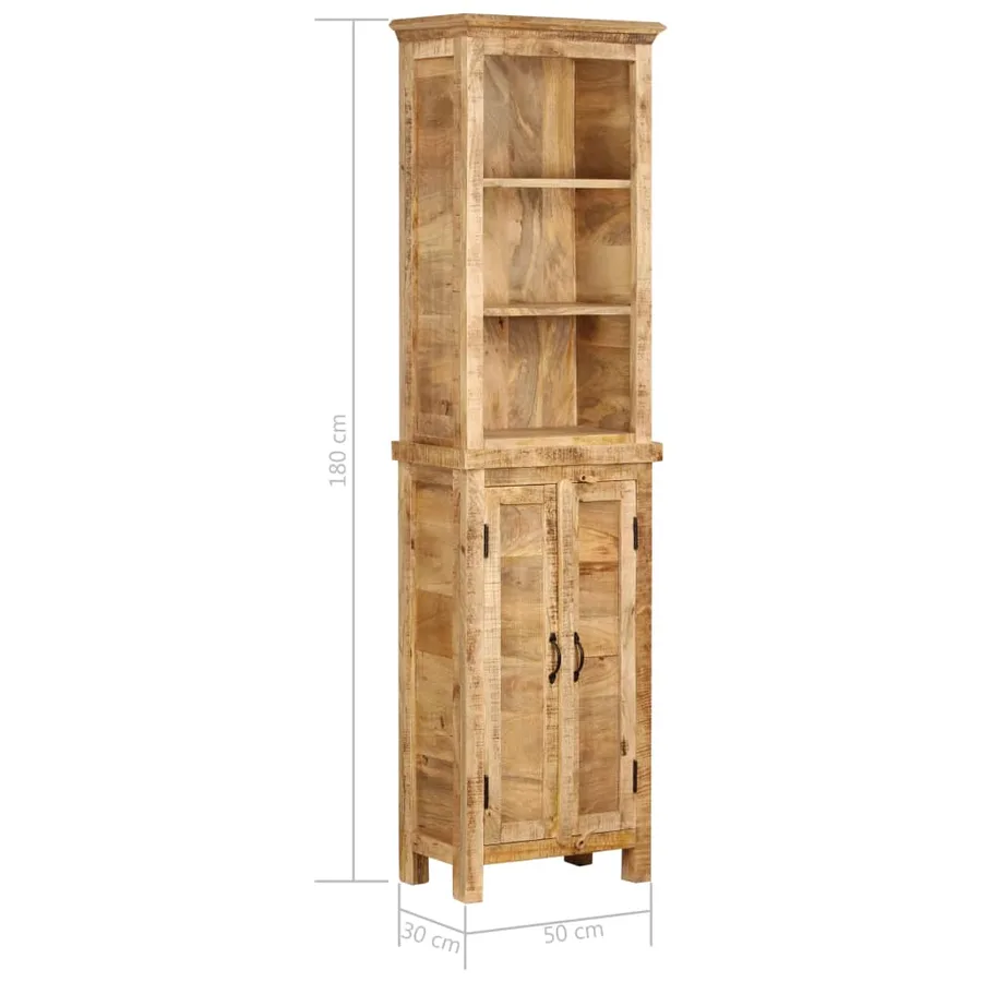 Bibliothèque 50 x 30 x 180 cm Bois massif de manguier - 9