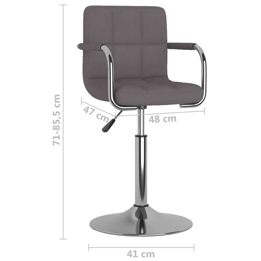 Chaise de salle à manger Taupe Tissu - 8