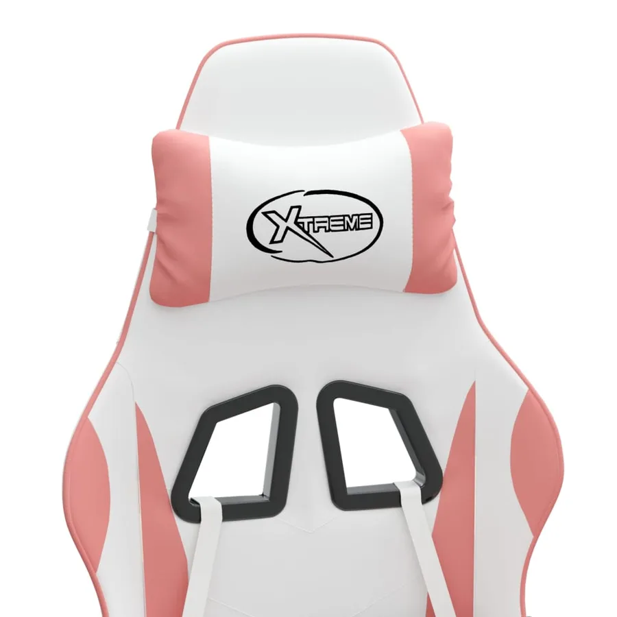 Chaise de jeu Blanc et rose Similicuir - 10