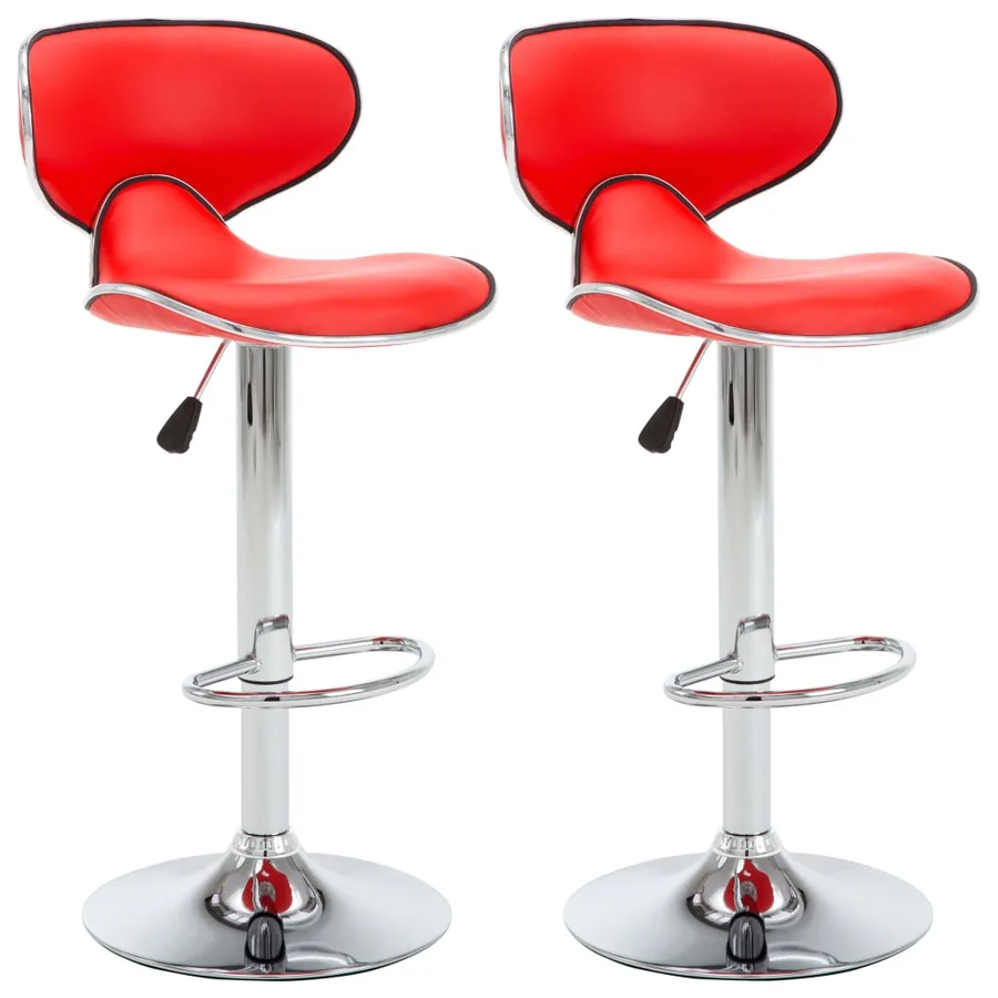 Tabourets de bar 2 pcs rouge similicuir - 2