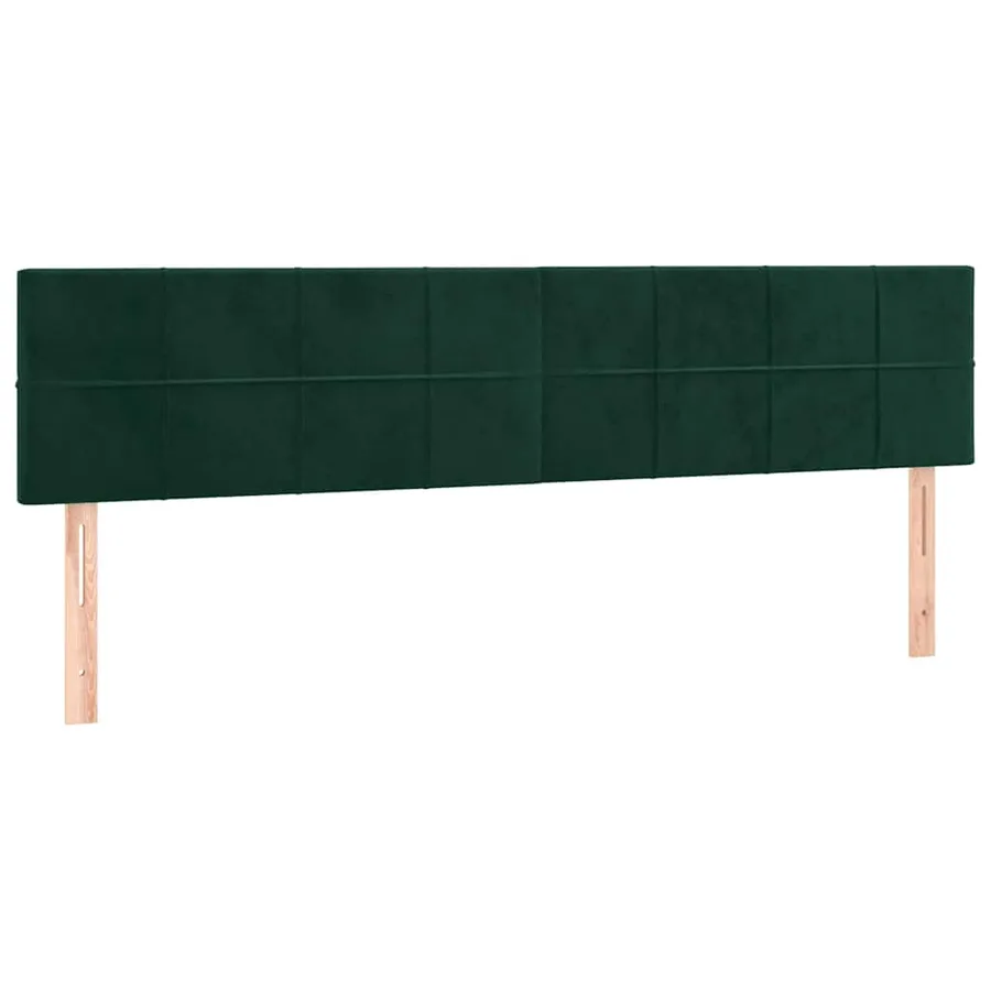 Têtes de lit Vert foncé 200x5x78/88 cm Velours - 2