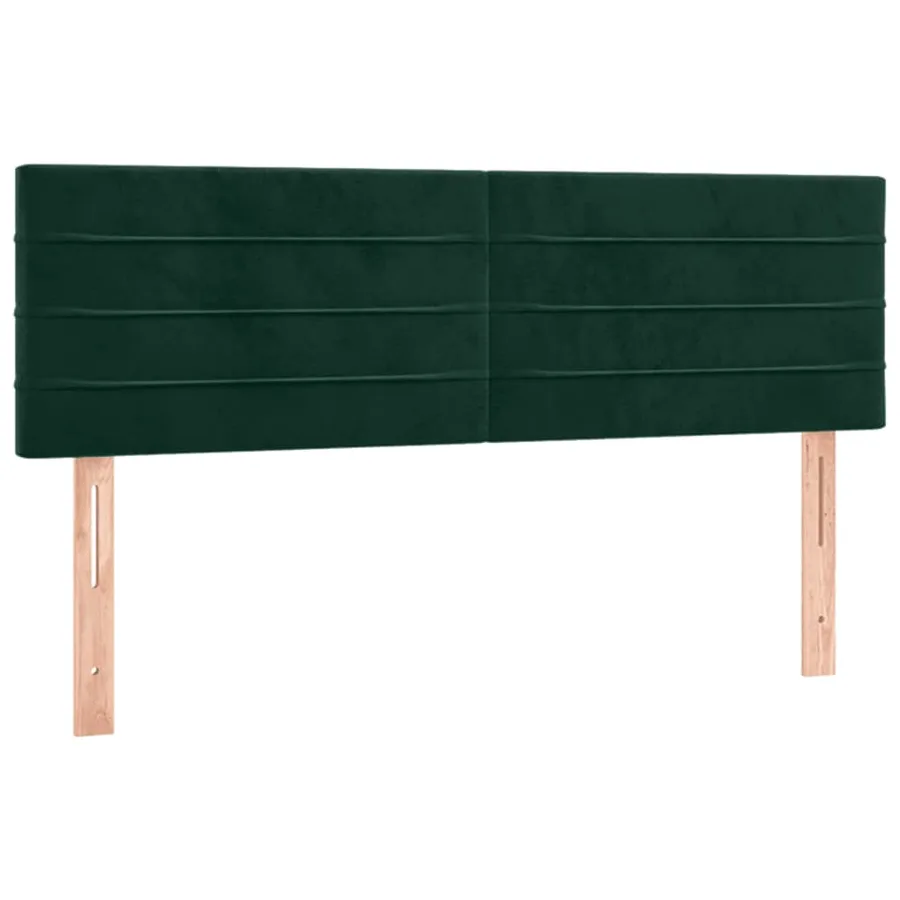 Têtes de lit Vert foncé 144x5x78/88 cm Velours - 2