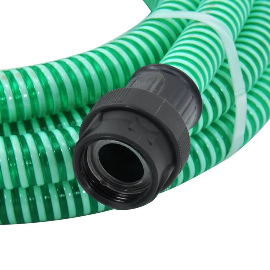 Tuyau d'aspiration avec raccords en PVC vert 1" 7 m PVC - 4