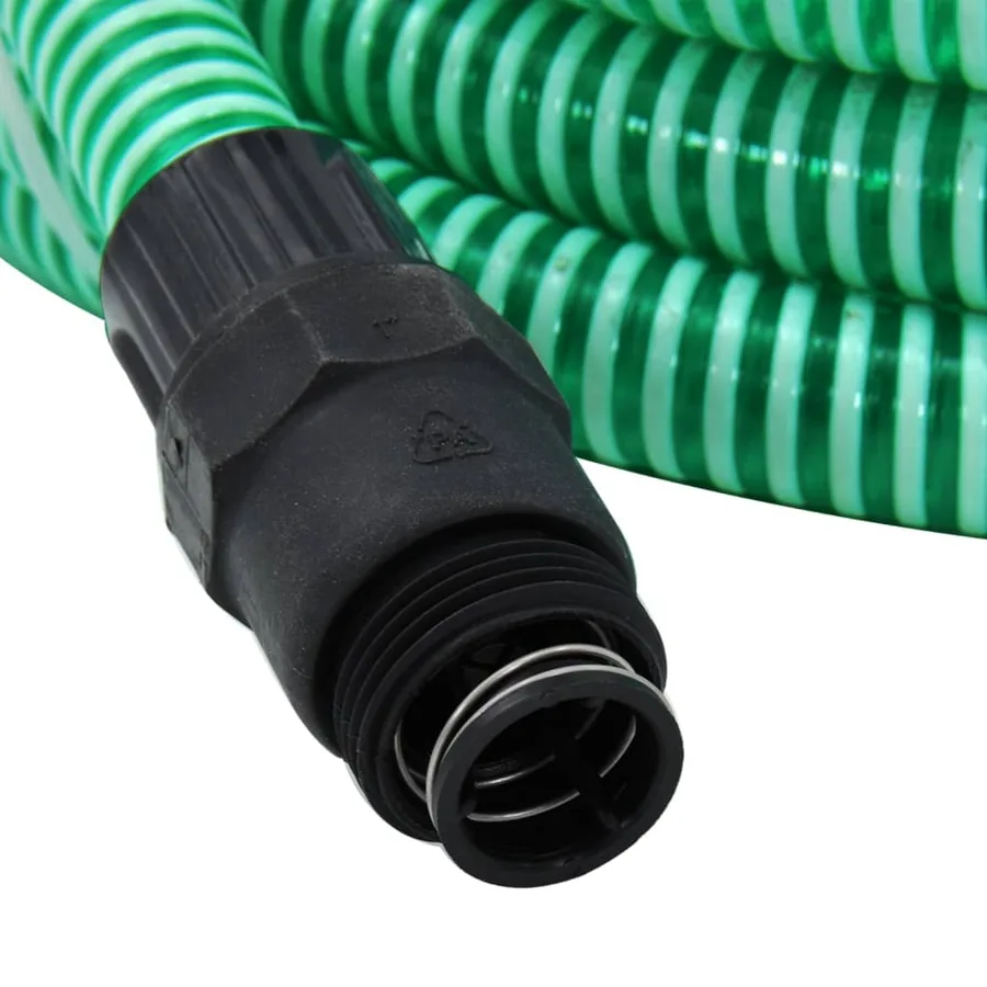 Tuyau d'aspiration avec raccords en PVC vert 1" 7 m PVC - 5