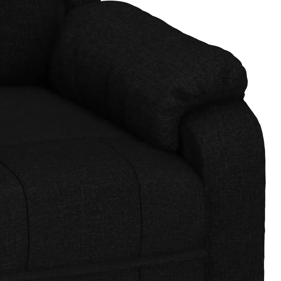 Fauteuil inclinable Noir Tissu - 7