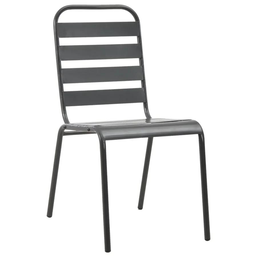 Ensemble à manger de jardin 7 pcs Acier Gris foncé - 7