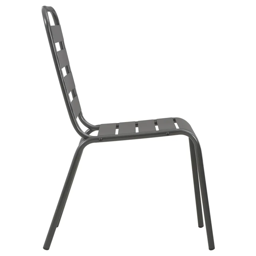 Ensemble à manger de jardin 7 pcs Acier Gris foncé - 8