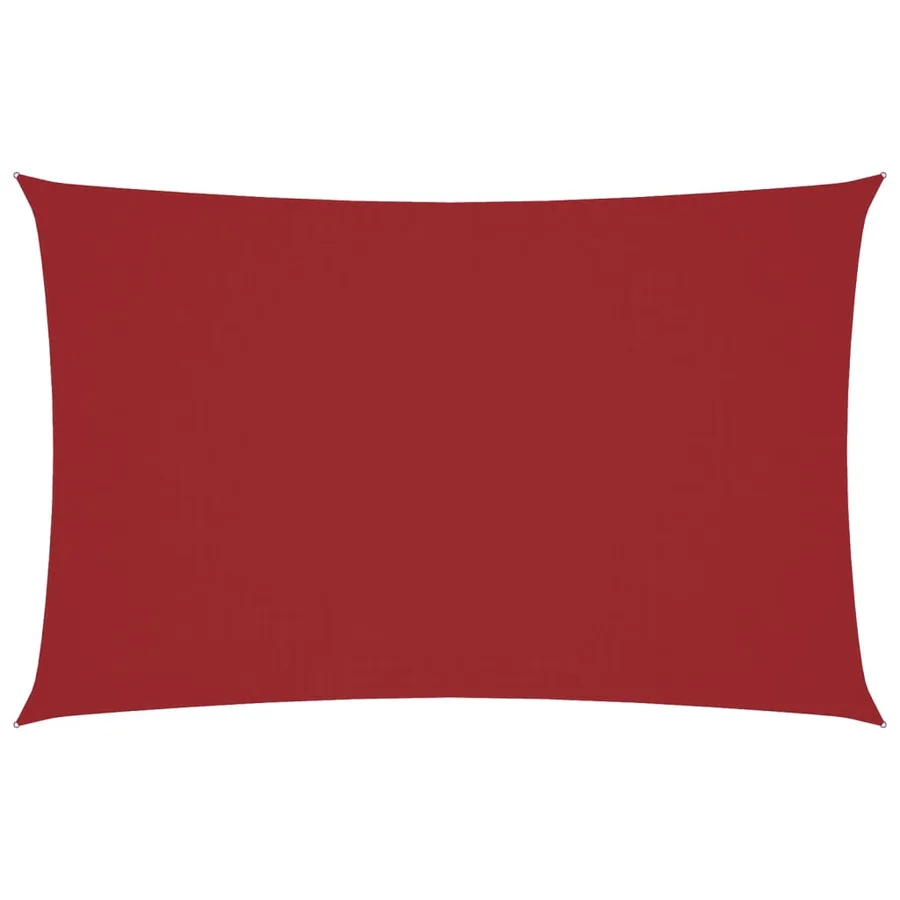 Voile de parasol tissu oxford rectangulaire 2,5x5 m rouge - 2
