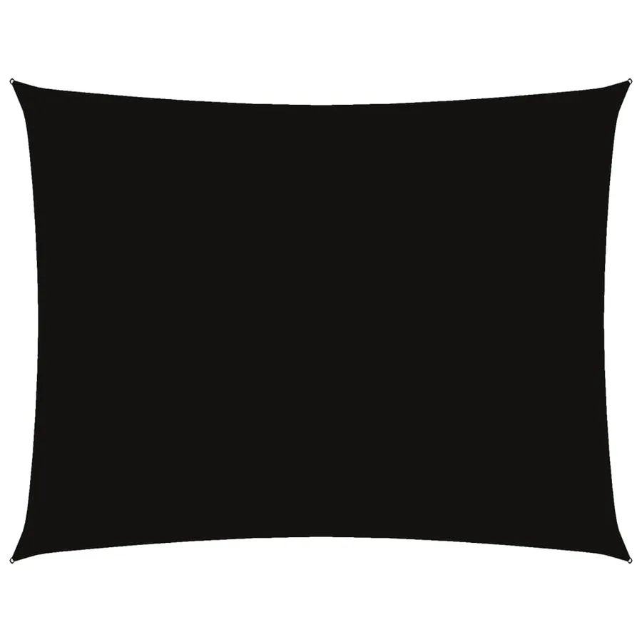 Voile de parasol tissu oxford rectangulaire 6x7 m noir - 2