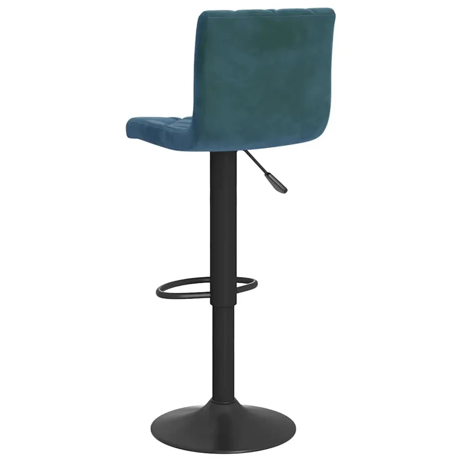 Tabourets de bar lot de 2 bleu velours - 6