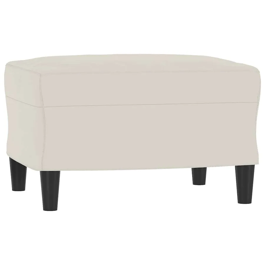Repose-pied Crème 60x50x41 cm Velours - 2