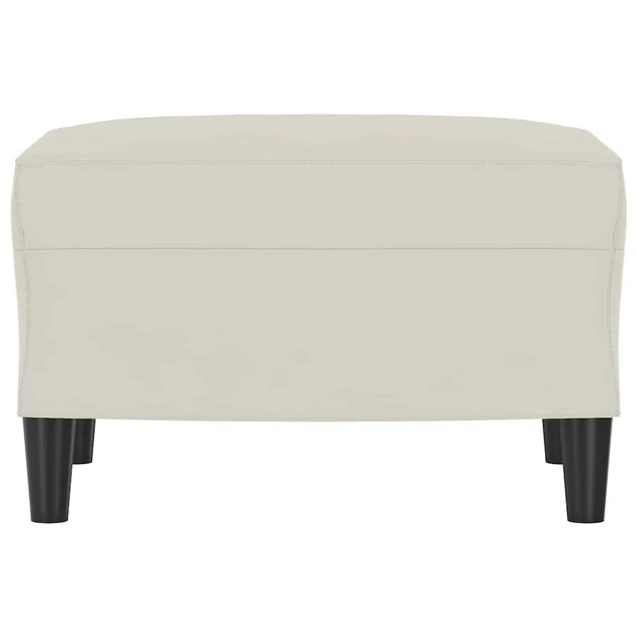 Repose-pied Crème 60x50x41 cm Velours - 3