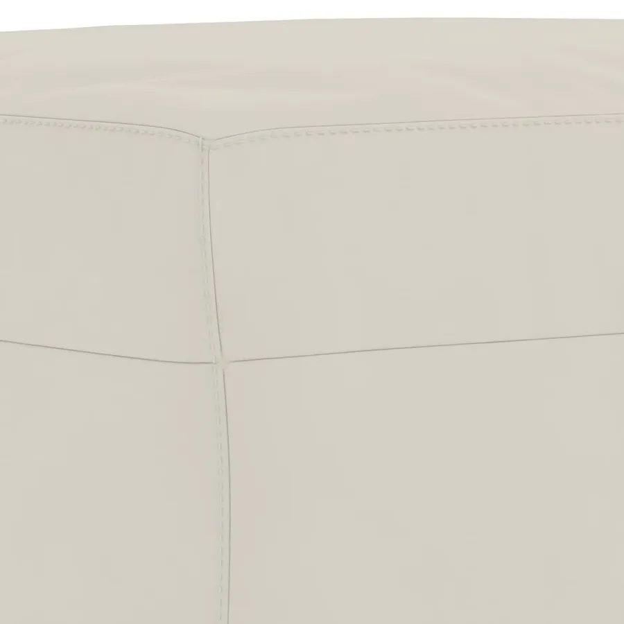 Repose-pied Crème 60x50x41 cm Velours - 5