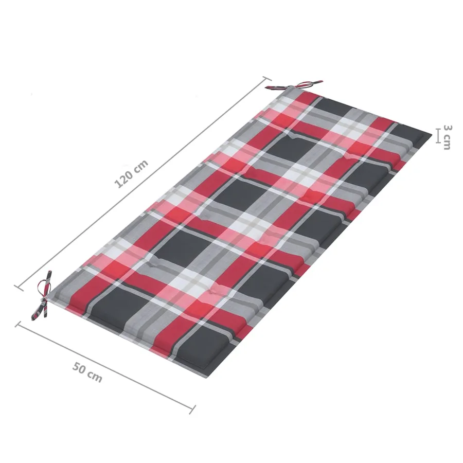 Banc de jardin 2 places avec coussin 120 cm Gris Eucalyptus - 10