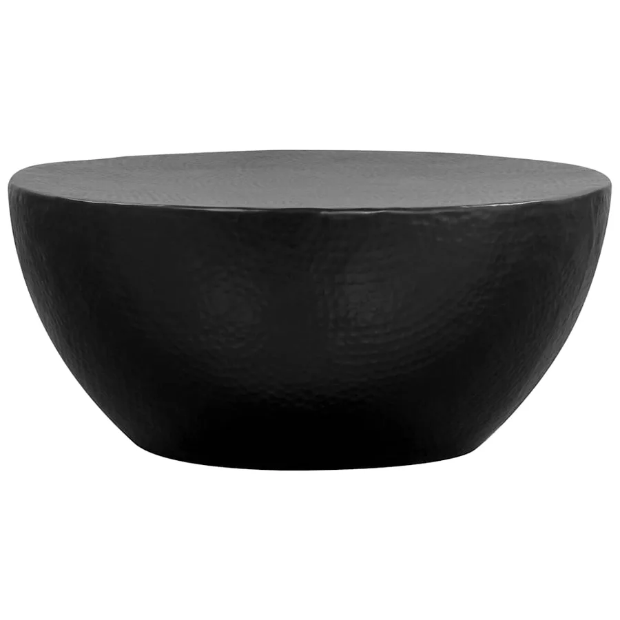 Table basse Aluminium martelé 70x30 cm Noir - 3