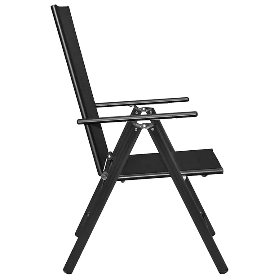 Ensemble à manger de jardin 5 pcs Aluminium Noir - 4
