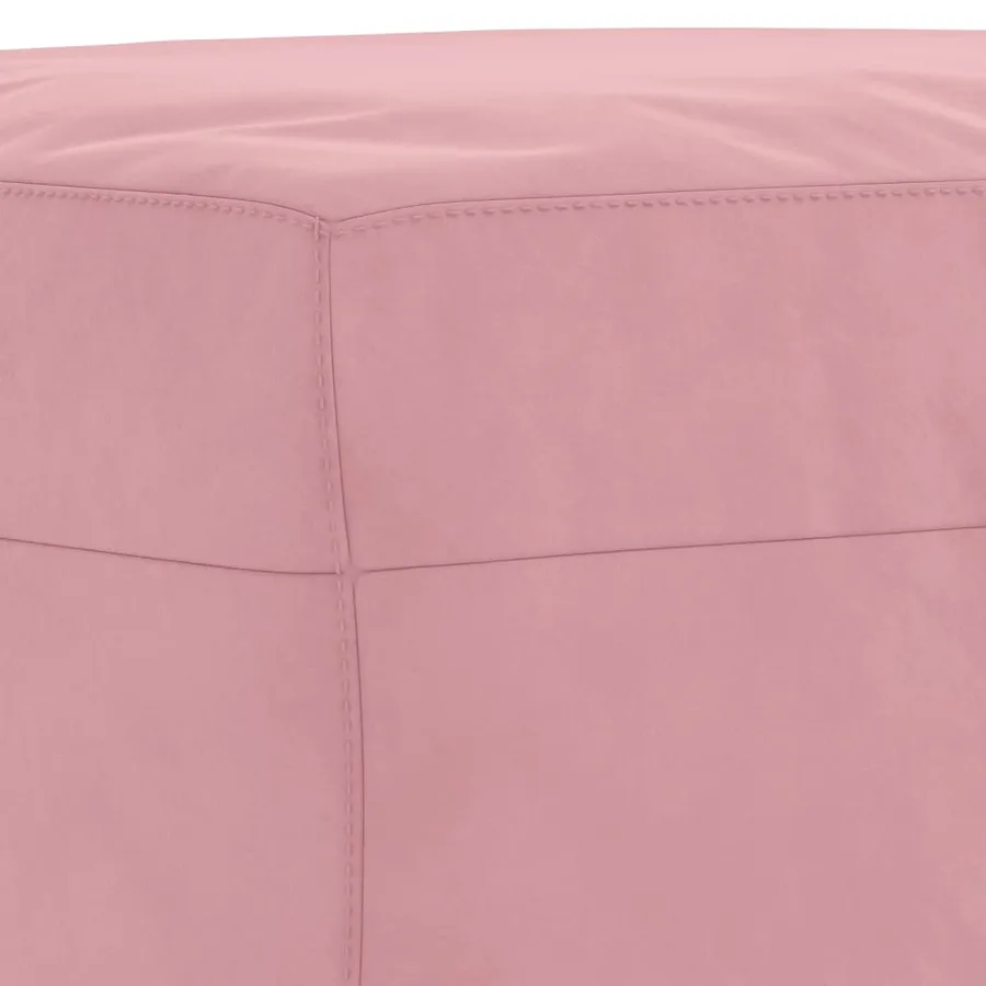 Repose-pied Rose 70x55x41 cm Velours - 5