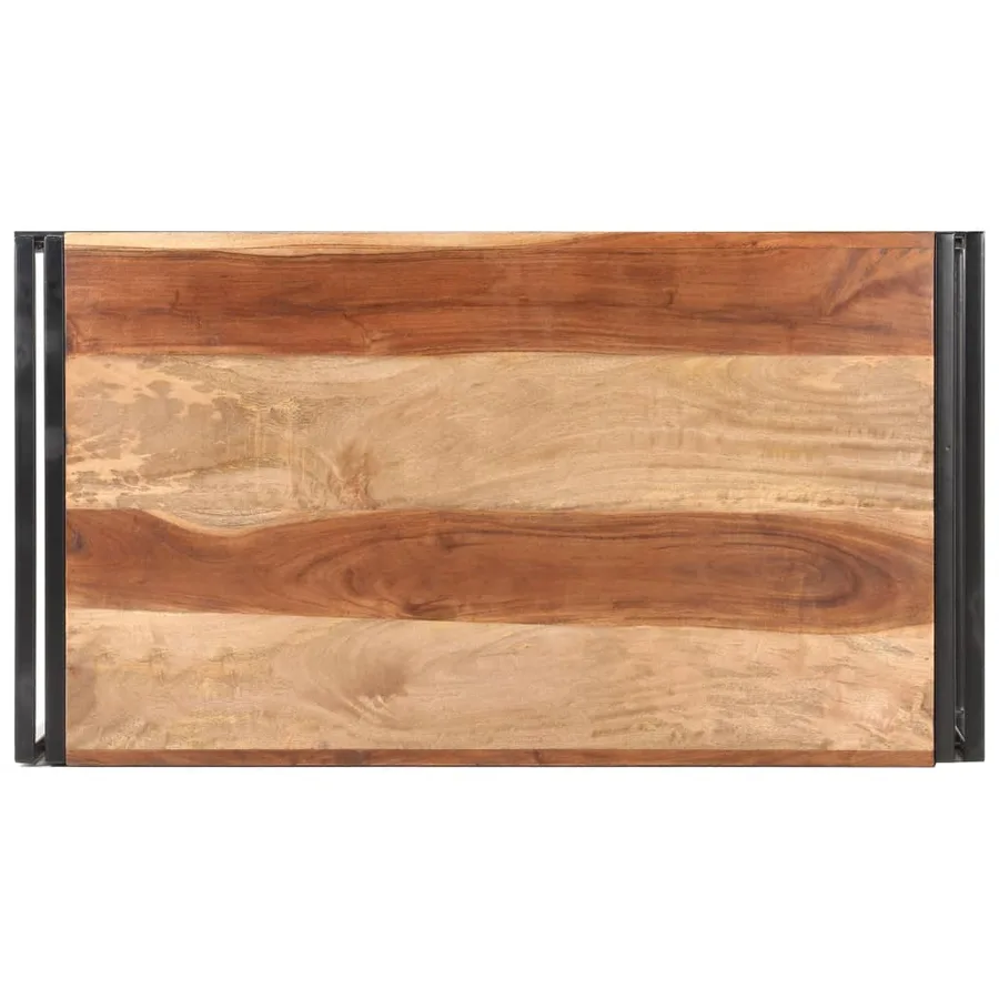 Table basse 100x55x45 cm Bois d'acacia massif - 4