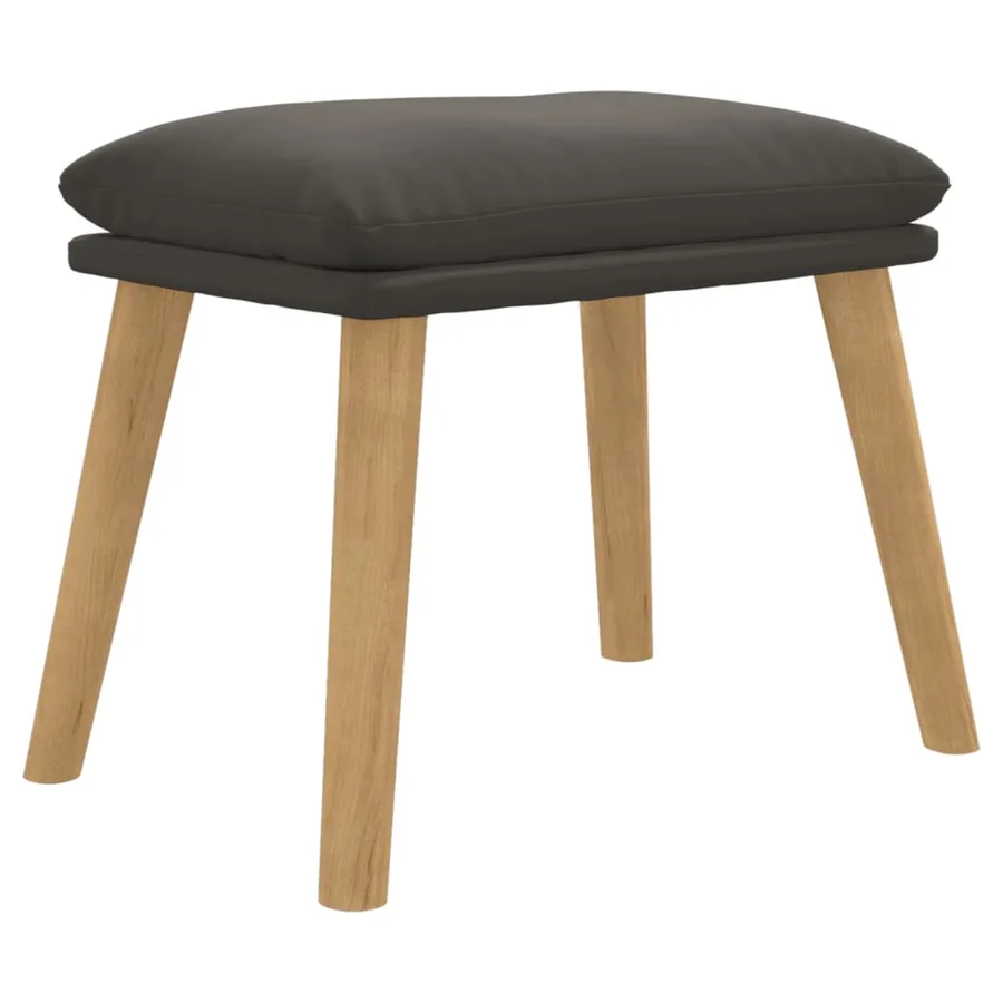 Repose-pied Gris foncé 45x29,5x35 cm Velours - 2