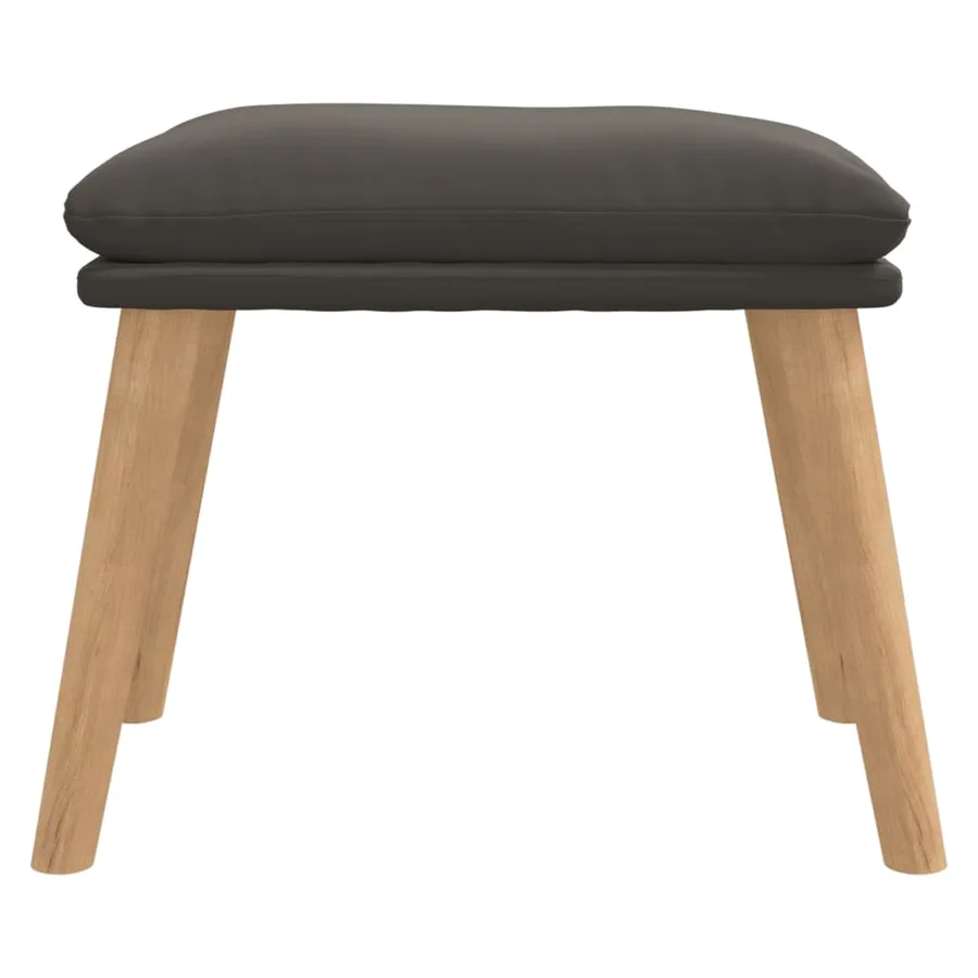Repose-pied Gris foncé 45x29,5x35 cm Velours - 3