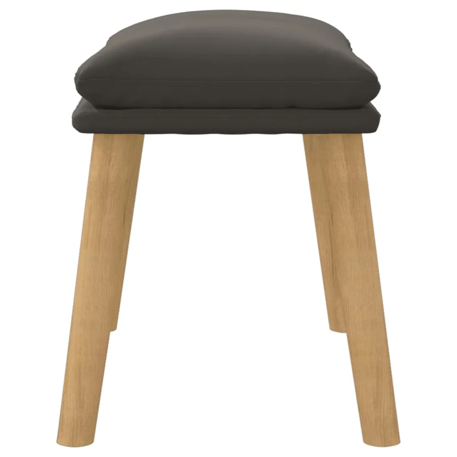 Repose-pied Gris foncé 45x29,5x35 cm Velours - 4