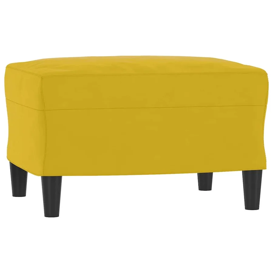 Repose-pied Jaune 60x50x41 cm Velours - 2