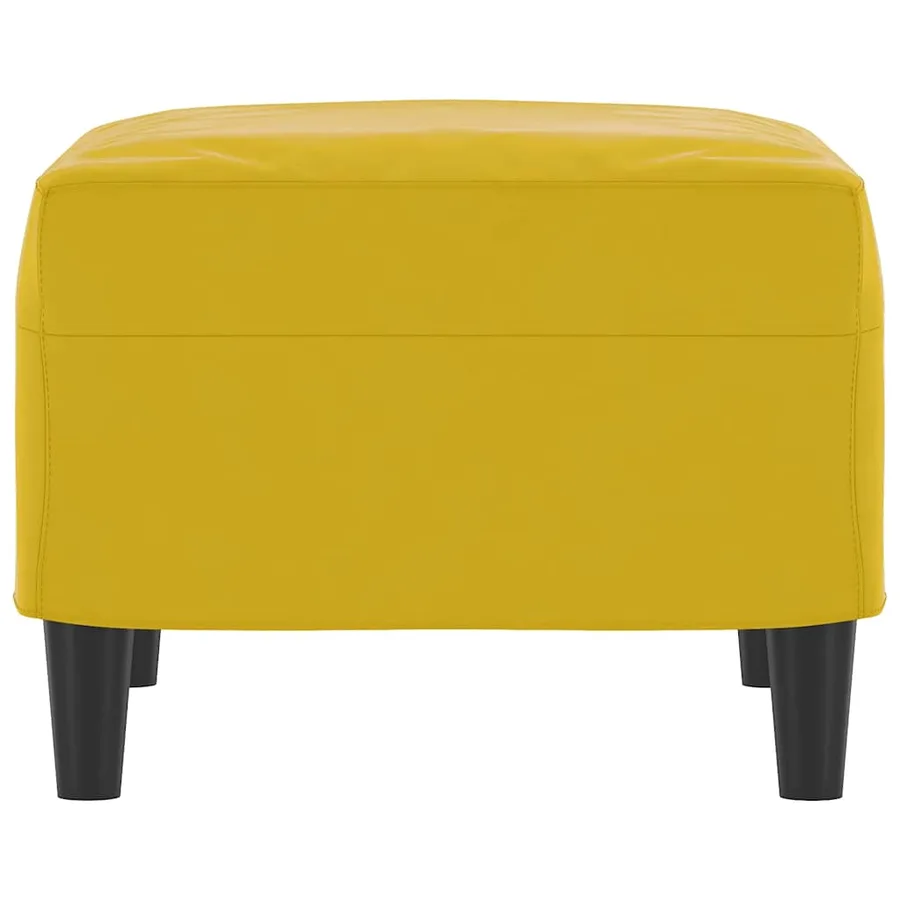 Repose-pied Jaune 60x50x41 cm Velours - 4