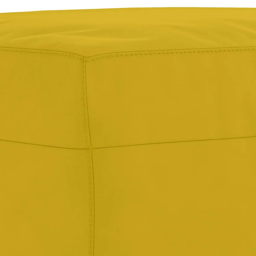 Repose-pied Jaune 60x50x41 cm Velours - 5
