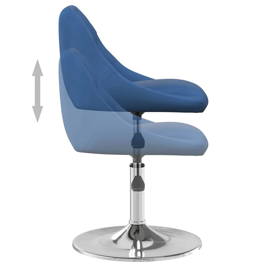 Chaises pivotantes à manger lot de 2 Bleu Velours - 7