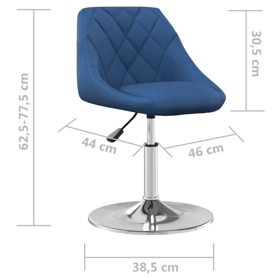 Chaises pivotantes à manger lot de 2 Bleu Velours - 9