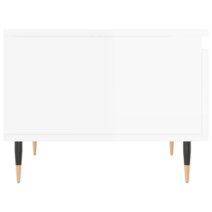 Tables basses 2 pcs blanc brillant 50x46x35cm bois d'ingénierie - 8