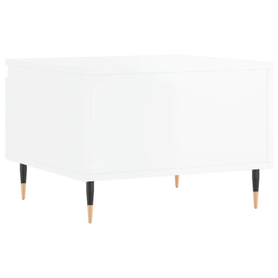 Tables basses 2 pcs blanc brillant 50x46x35cm bois d'ingénierie - 9