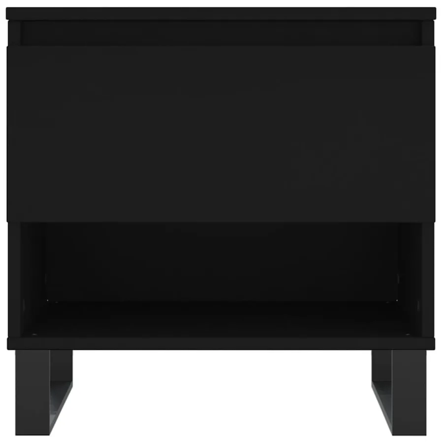 Table basse noir 50x46x50 cm bois d’ingénierie - 5